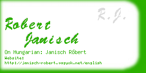 robert janisch business card
